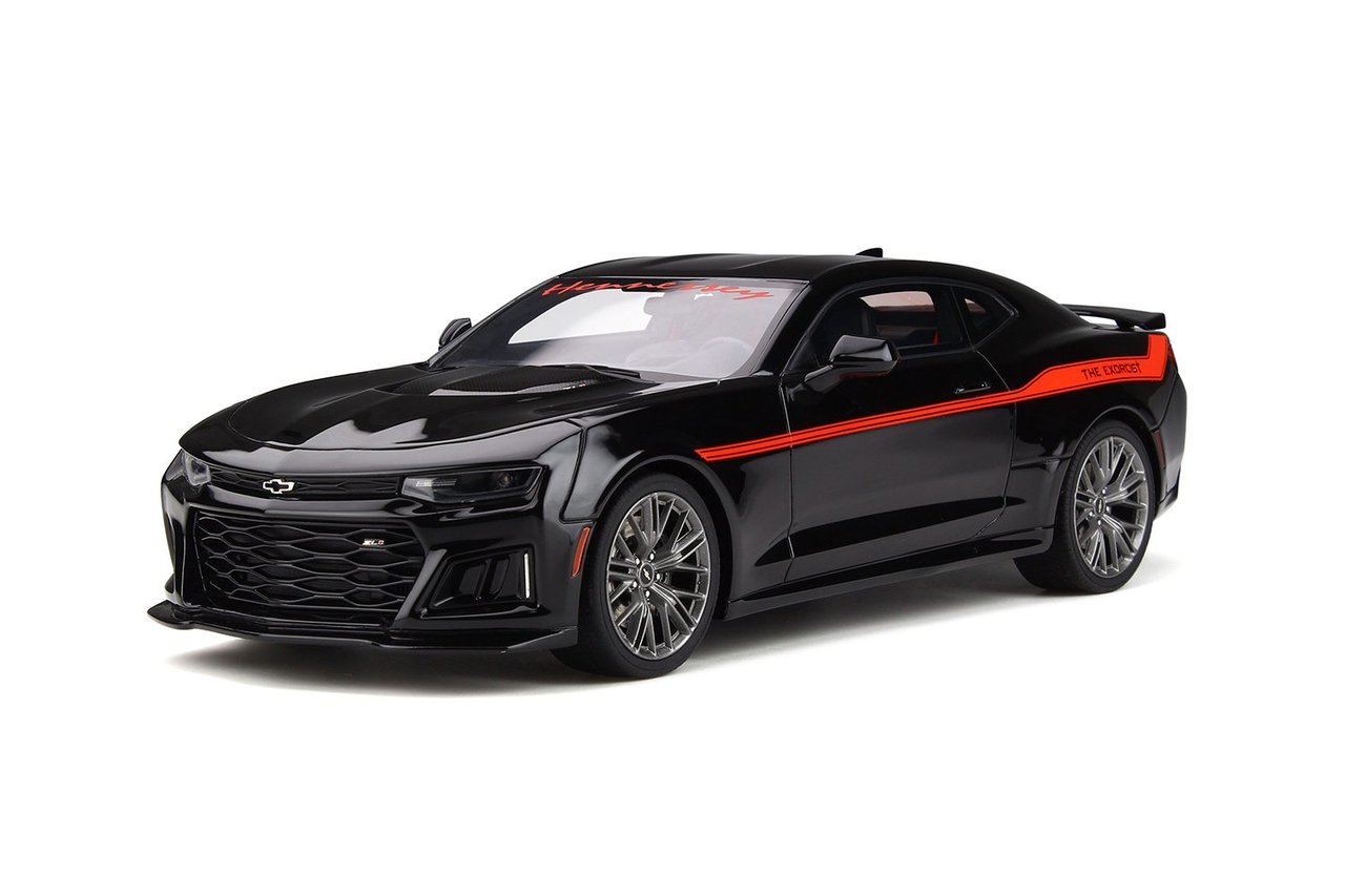 Chevrolet Camaro Zl1 "the Exorcist" Hennessey Performance Black With Red Stripes Limited Edition To 999 Pieces Worldwide 1/18 Model Car By Gt Spirit