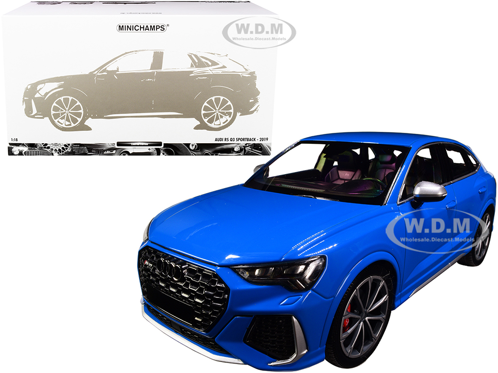 2019 Audi RS Q3 Sportback Blue Limited Edition to 240 pieces Worldwide 1/18 Diecast Model Car by Minichamps