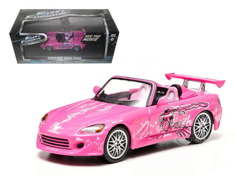Sukis 2001 Honda S2000 Pink 2 Fast and 2 Furious Movie (2003) 1/43 Diecast Model Car by Greenlight