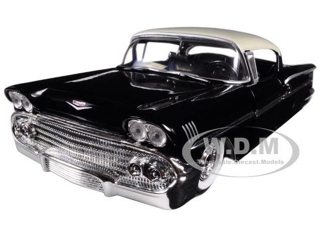 Image of 1958 Chevrolet Impala Black "Showroom Floor" 1/24 Diecast Model Car by Jada