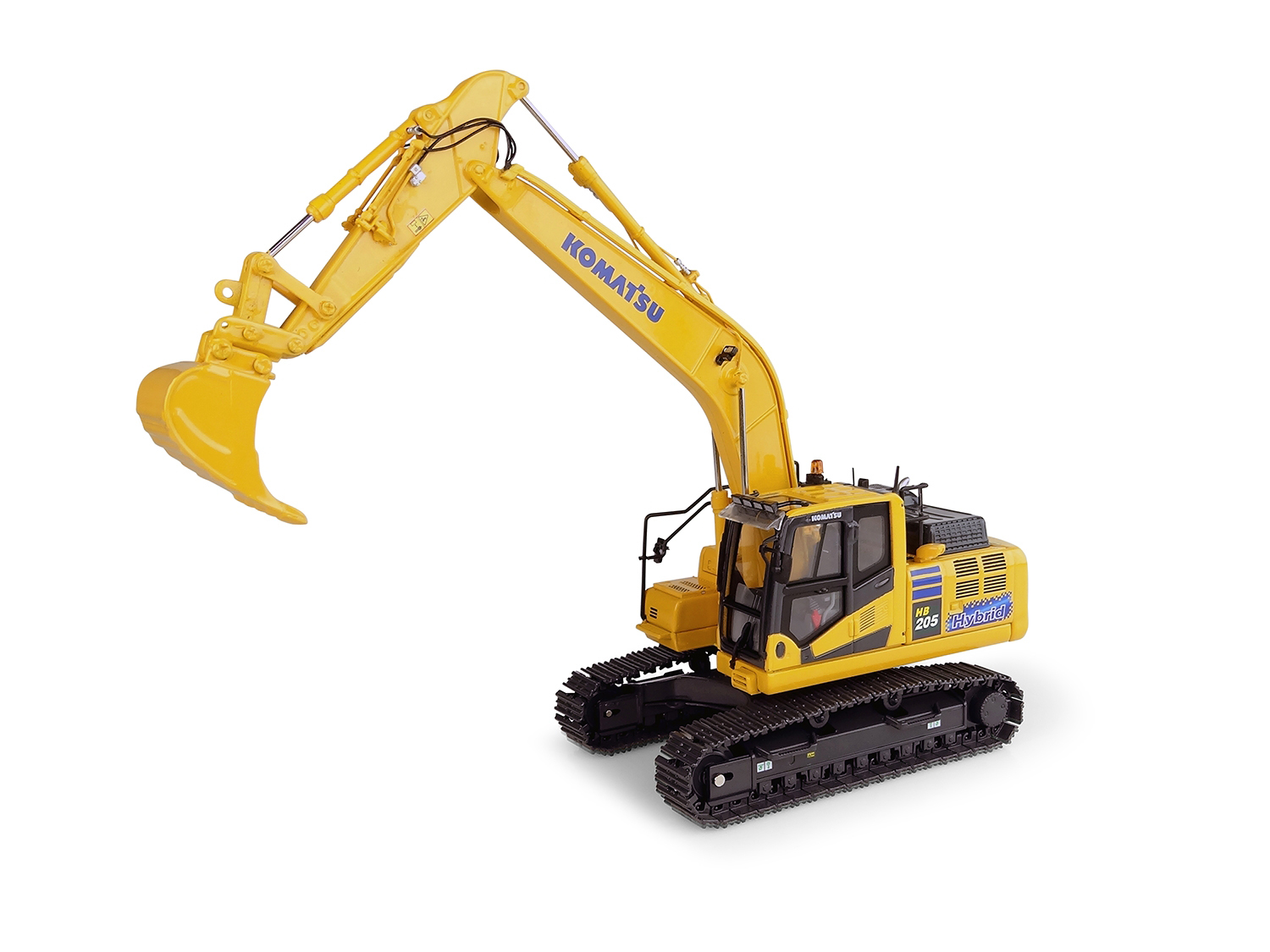 Komatsu HB205-3 Hybrid Tracked Excavator Japan Version 1/50 Diecast Model by Universal Hobbies