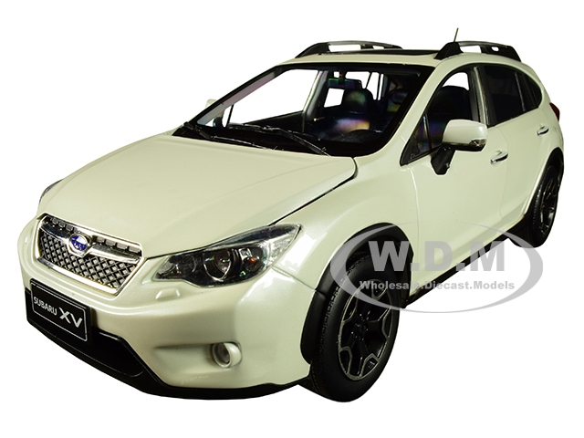 Image of 2014 Subaru XV with Sunroof Crystal White Pearl 1/18 Diecast Model Car by SunStar