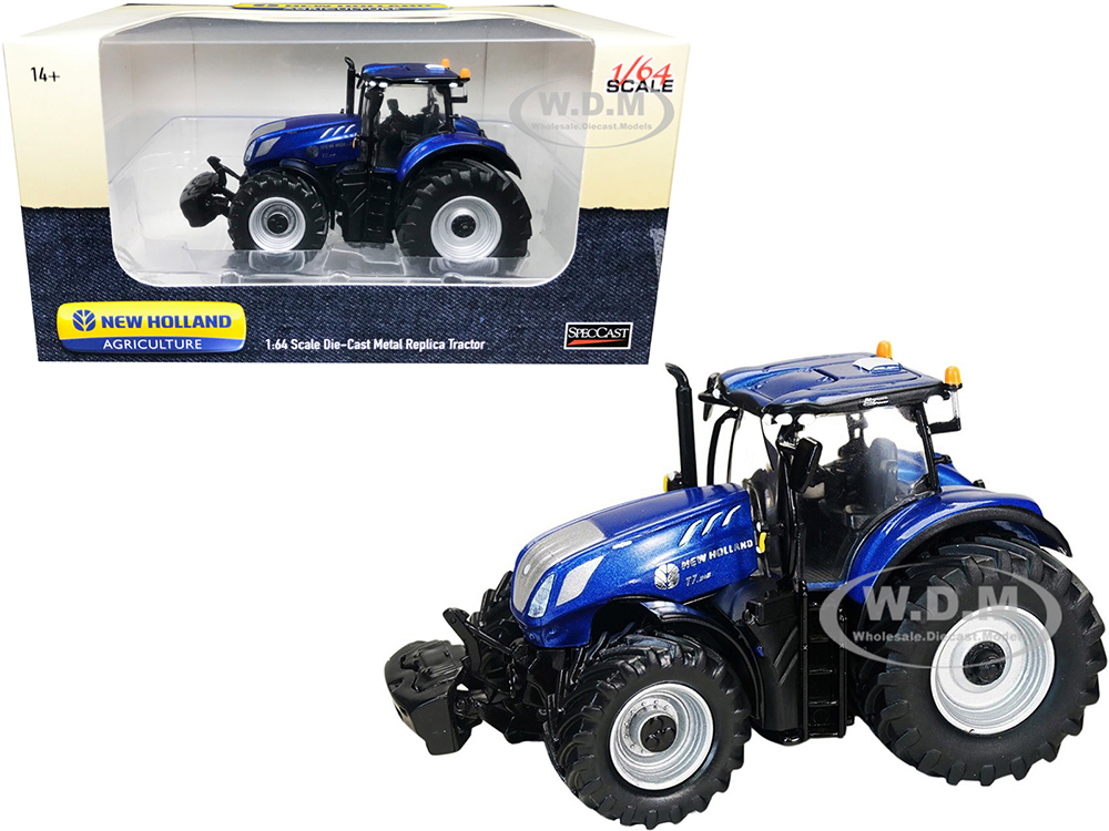 New Holland Blue Power T7.315 Tractor Blue Metallic 1/64 Diecast Model by SpecCast