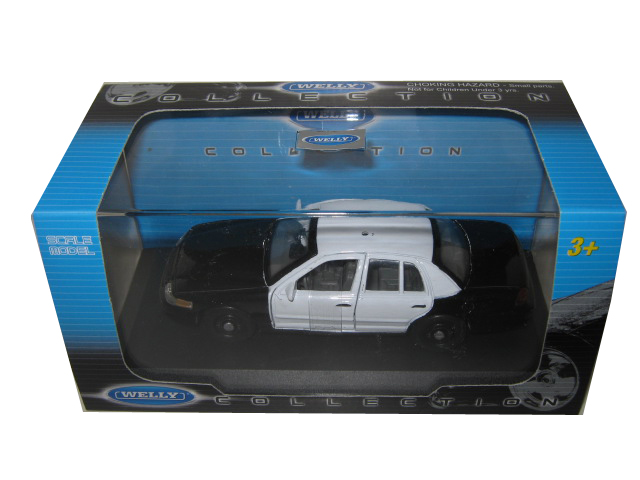 Ford Crown Victoria Unmarked Black/white Police Car 1/43 Diecast Model Car By Welly