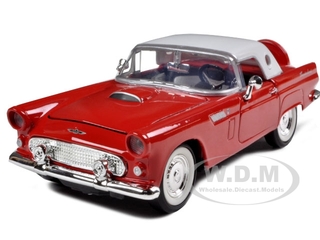 1956 Ford Thunderbird Red 1/24 Diecast Car Model by Motormax