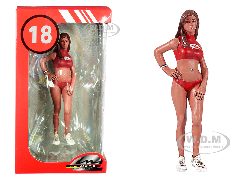 2000s Julia "Miss Hawaiian Tropic" Figurine for 1/18 Scale Models by Le Mans Miniatures