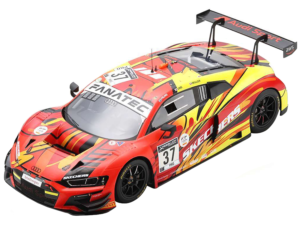 Audi R8 LMS GT3 37 Robin Frijns - Dennis Lind - Nico Muller 24 Hours of Spa (2021) Limited Edition to 300 pieces Worldwide 1/18 Model Car by Spark