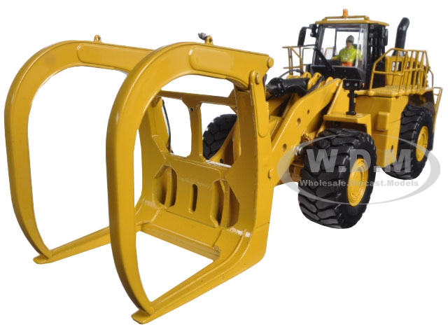 CAT Caterpillar 988K Wheel Loader with Grapple with Operator "High Line Series" 1/50 Diecast Model by Diecast Masters