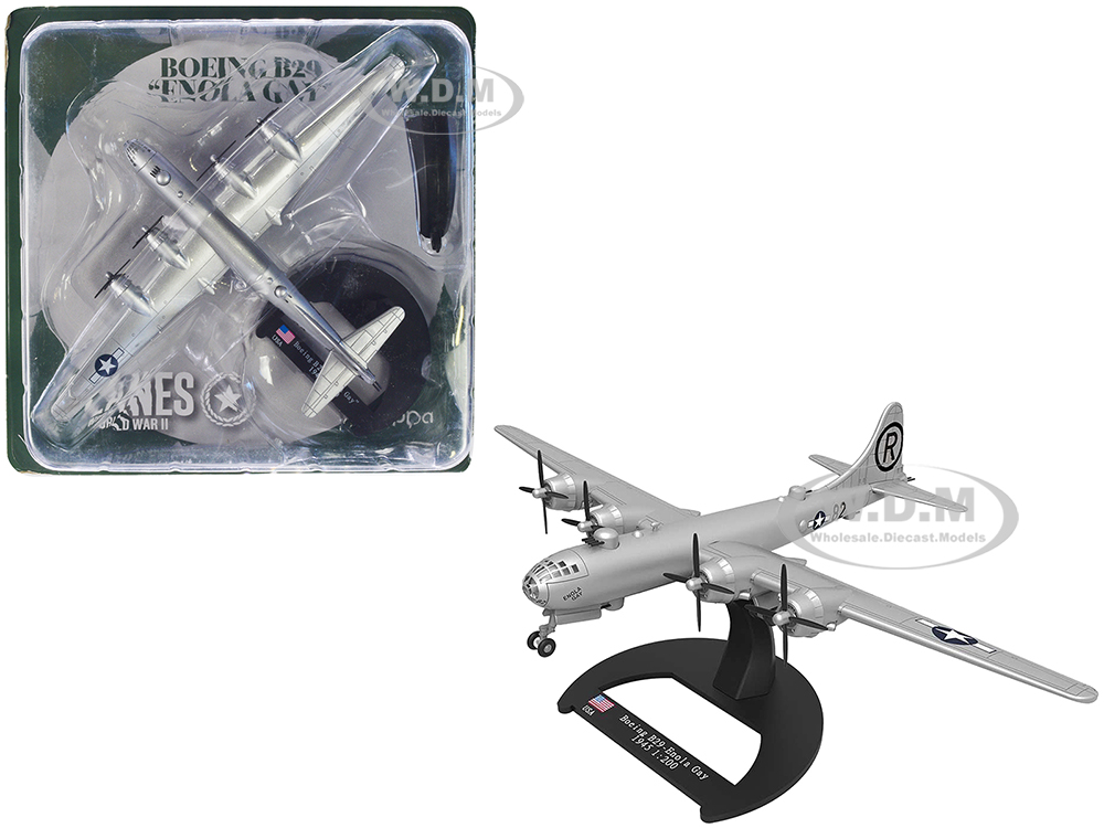 Boeing B-29 Superfortress Bomber Aircraft Enola Gay 509th Composite Group Tinian United States Army Air Force (1945) Planes of World War II Series 1/200 Diecast Model Airplane by Luppa