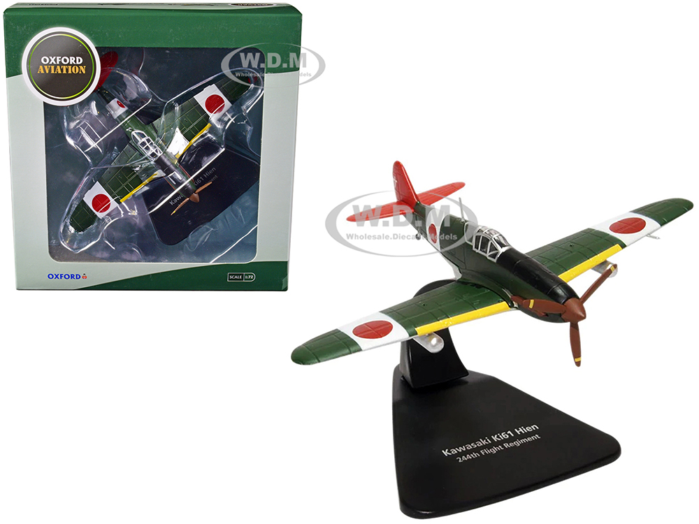 Kawasaki Ki61 Hien Fighter Plane 244th Flight Regiment Chofu Airfield (1945) Oxford Aviation Series 1/72 Diecast Model Airplane by Oxford Diecast