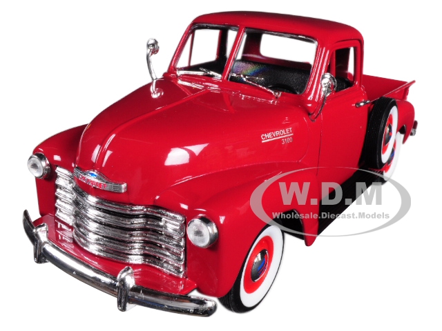 1953 Chevrolet 3100 Pickup Truck Red 1/24-1/27 Diecast Model Car By Welly