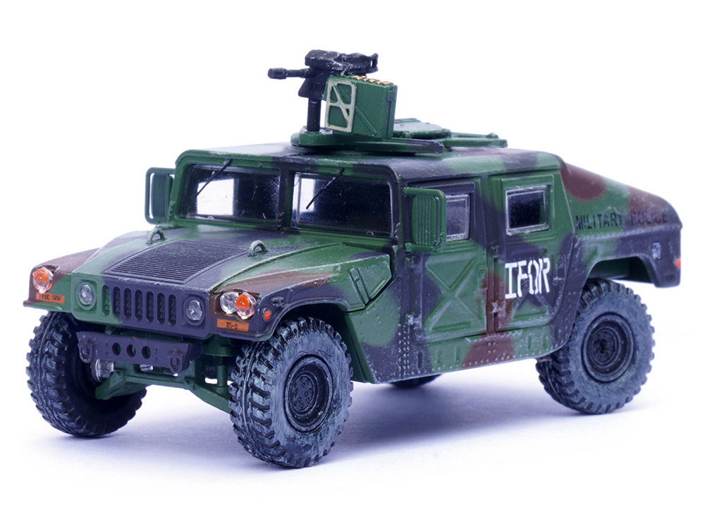U.S. Modern 4?â?Çö4 Utility Vehicle with Grenade Launcher 65th Company 519th MP Battalion IFOR HQ ARRC Forward Brcko Bosnia and Herzegovina Summer 1996 1/64 Diecast Model by Panzerkampf