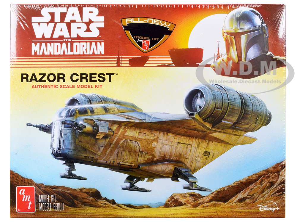 Skill 2 Model Kit Razor Crest Spaceship "Star Wars The Mandalorian" 1/72 Scale Model by AMT