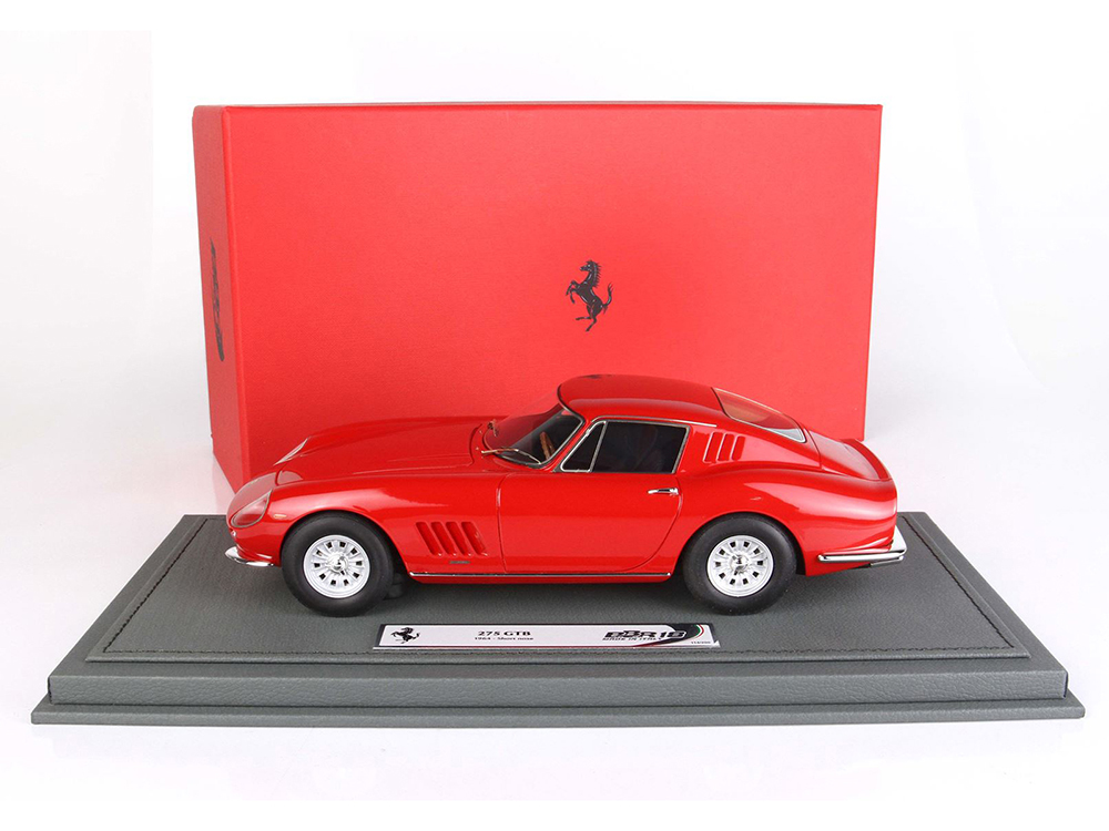 1964 Ferrari 275 GTB Short Nose Red With DISPLAY CASE Limited Edition To 200 Pieces Worldwide 1/18 Model Car By BBR