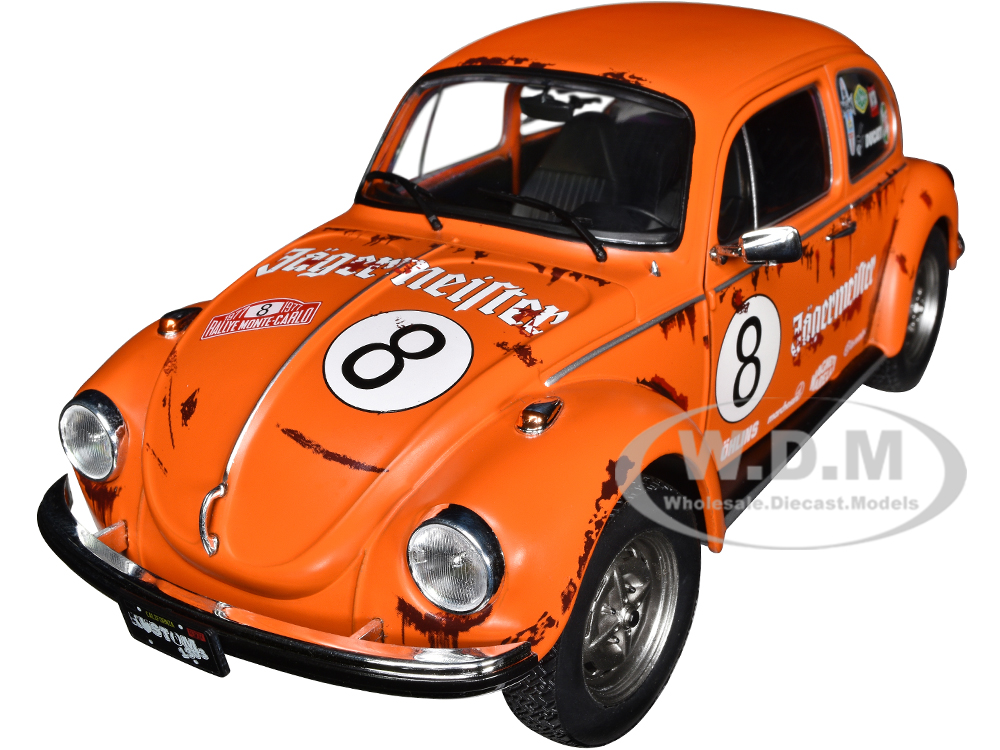 1974 Volkswagen Beetle 1303 8 Matt Orange "Jagermeister" Tribute "Competition" Series 1/18 Diecast Model Car by Solido