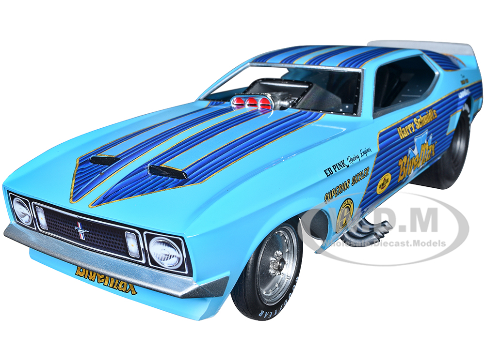 1973 Ford Mustang Funny Car "Harry Schmidts Blue Max" "Legends of the Quarter Mile" Series 1/18 Diecast Model Car by Auto World
