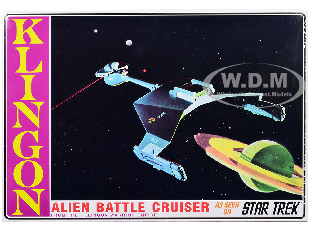 Skill 2 Model Kit Klingon Warrior Empire Alien Battle Cruiser Star Trek (1966-1969) TV Series 1/650 Scale Model by AMT
