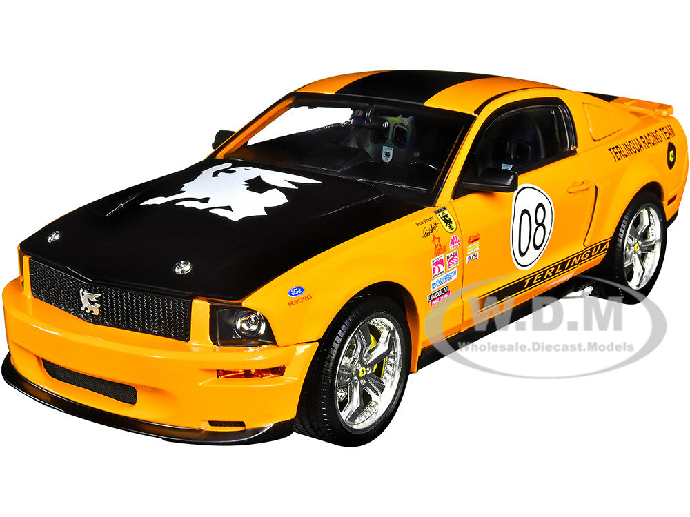 2008 Ford Shelby Mustang 08 "Terlingua" Orange and Black "Shelby Collectibles Legend" Series 1/18 Diecast Model Car by Shelby Collectibles