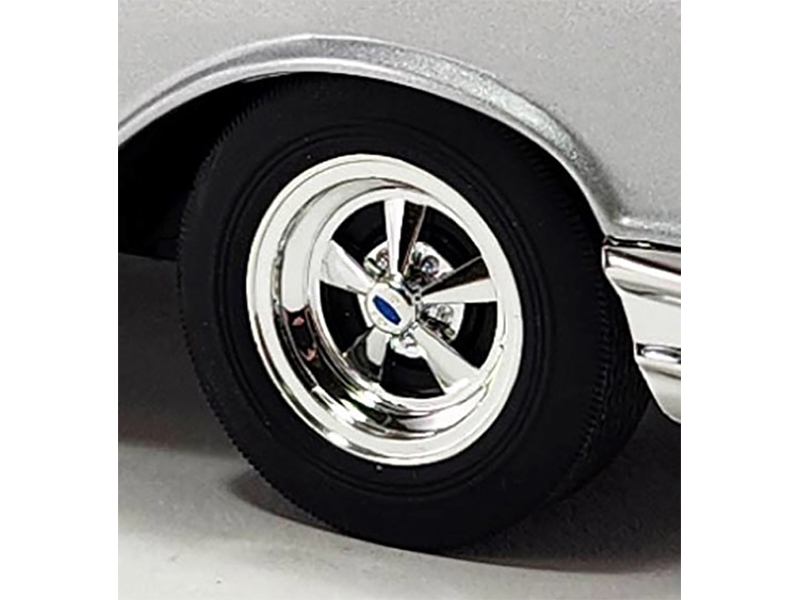 Chevy Rally Wheels and Tires Set of 4 pieces from "1957 Chevrolet 150 Street Strip" for 1/18 Scale Models by ACME