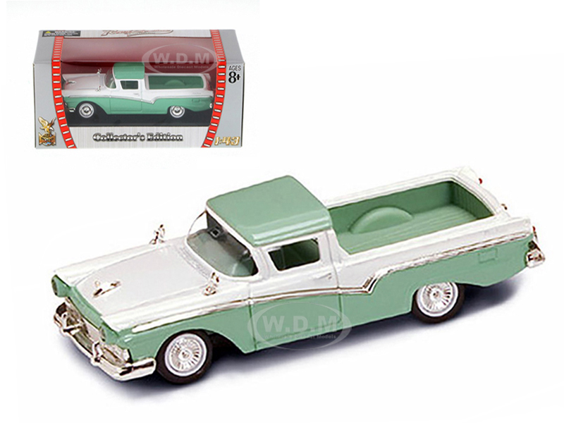 Image of 1957 Ford Ranchero Green 1/43 Diecast Model Car by Road Signature