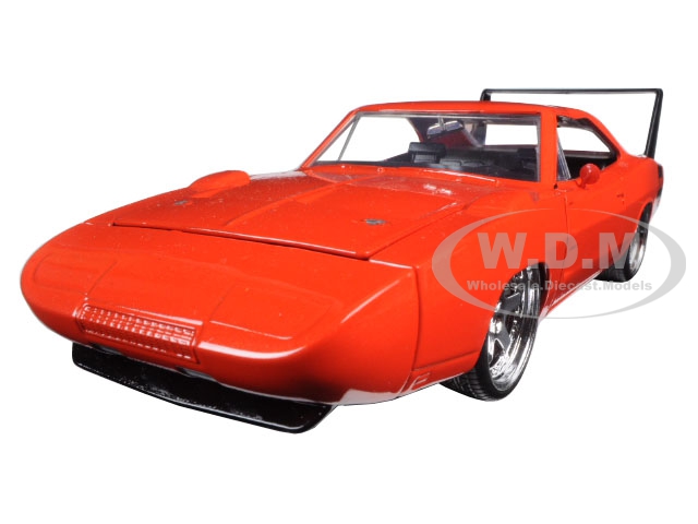 1969 Dodge Charger Daytona Orange 1/24 Diecast Model Car By Jada