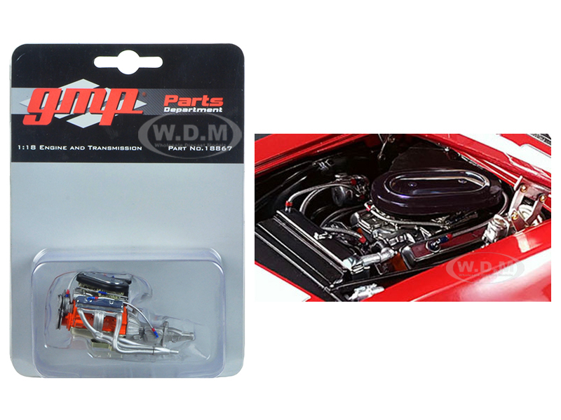 Image of Engine and Transmission Replica from 1967 Chevrolet Camaro Z/28 Trans Am 302 Chevy-Land Heinrich 1/18 Model by GMP