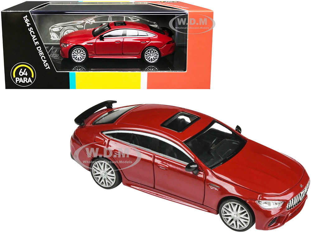 Mercedes-AMG GT 63 S with Sunroof Jupiter Red 1/64 Diecast Model Car by Paragon Models