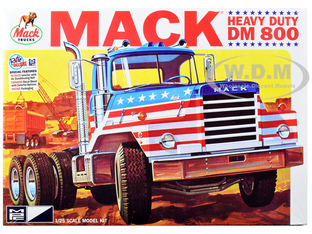 Skill 3 Model Kit Mack DM 800 Semi Tractor Truck 1/25 Scale Model by MPC
