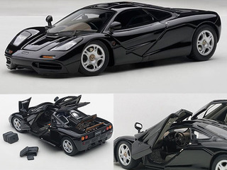 Mclaren F1 Jet Black Metallic With Openings 1/43 Diecast Car Model by Autoart