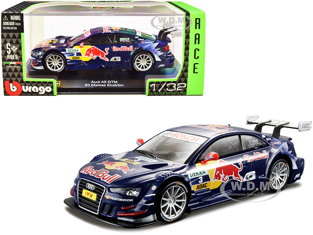 Image of Audi A5 DTM 3 Mattias Ekstrom "Red Bull Racing" "Race Car" Series 1/32 Diecast Model Car by Bburago