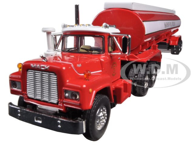 Image of Mack R-Model with 42 Water Tank Trailer Madison Fire Co. 1/64 Diecast Model by First Gear