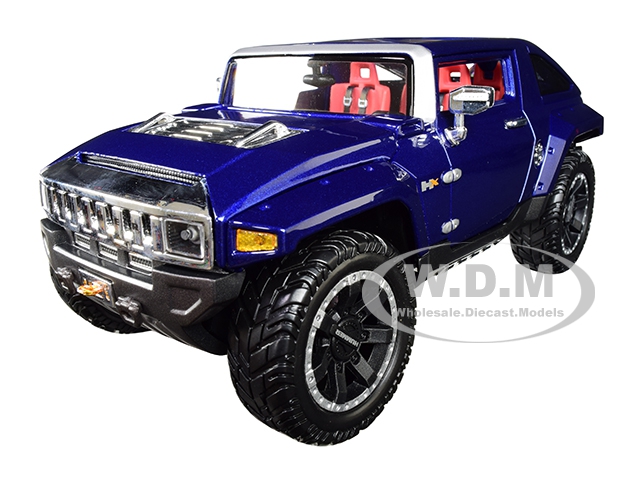 Hummer Hx Concept Dark Blue Metallic "hummer World" 1/18 Diecast Model Car By Maisto