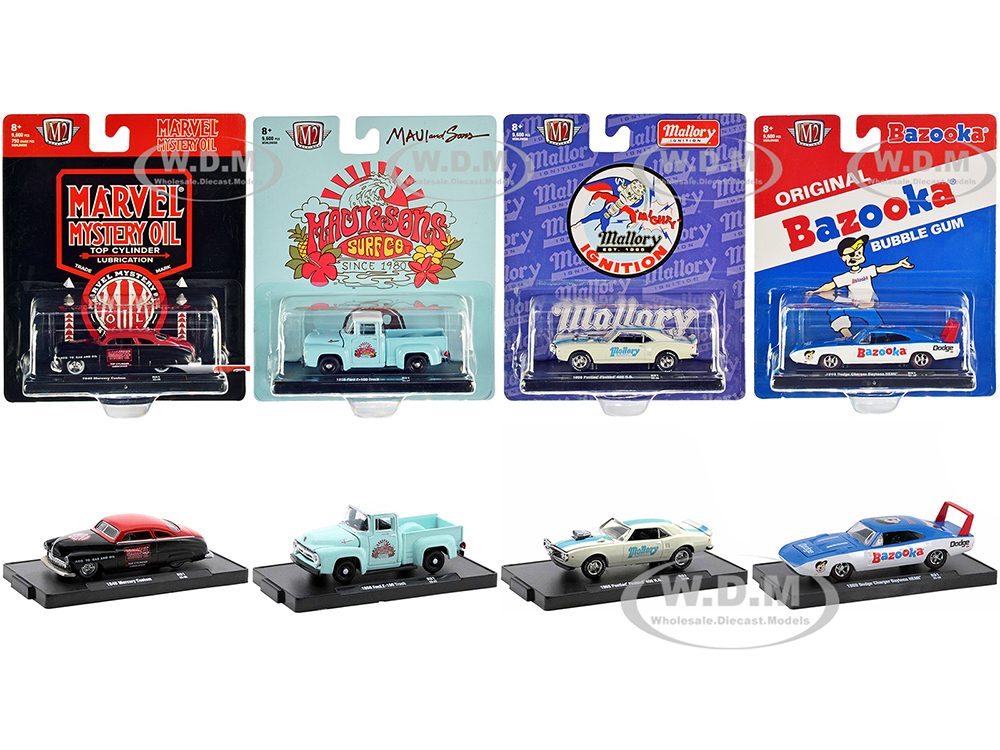 "Auto-Drivers" Set of 4 pieces in Blister Packs Release 91 Limited Edition to 9600 pieces Worldwide 1/64 Diecast Model Cars by M2 Machines