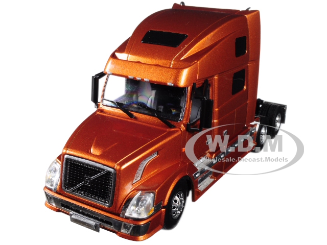 Image of Volvo VN780 6X4 3 Axle Tractor Sleeper Cab Bronze 1/50 Diecast Model by WSI Models