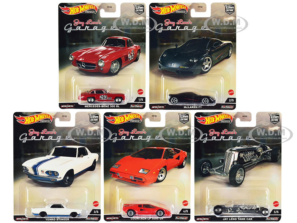 "Jay Lenos Garage" 5 piece Set "Car Culture" Series Diecast Model Cars by Hot Wheels