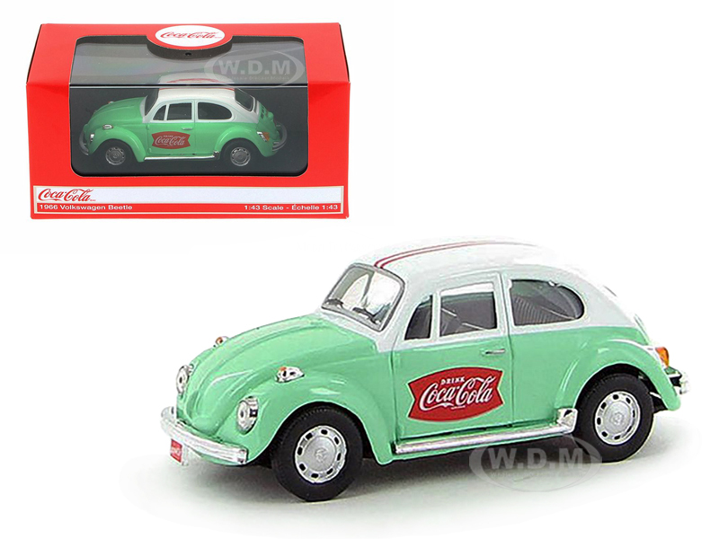 1966 Volkswagen Beetle Coca Cola Green 1/43 Diecast Car Model By Motorcity Classics
