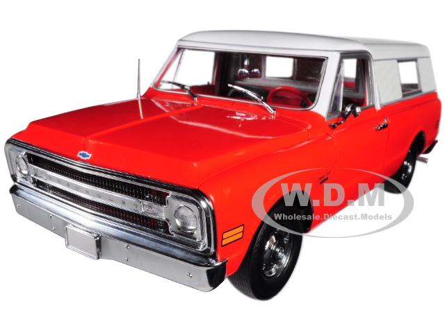 1970 Chevrolet C-10 Red With Removable Camper Shell Limited Edition 1/18 Diecast Car Model By Highway 61
