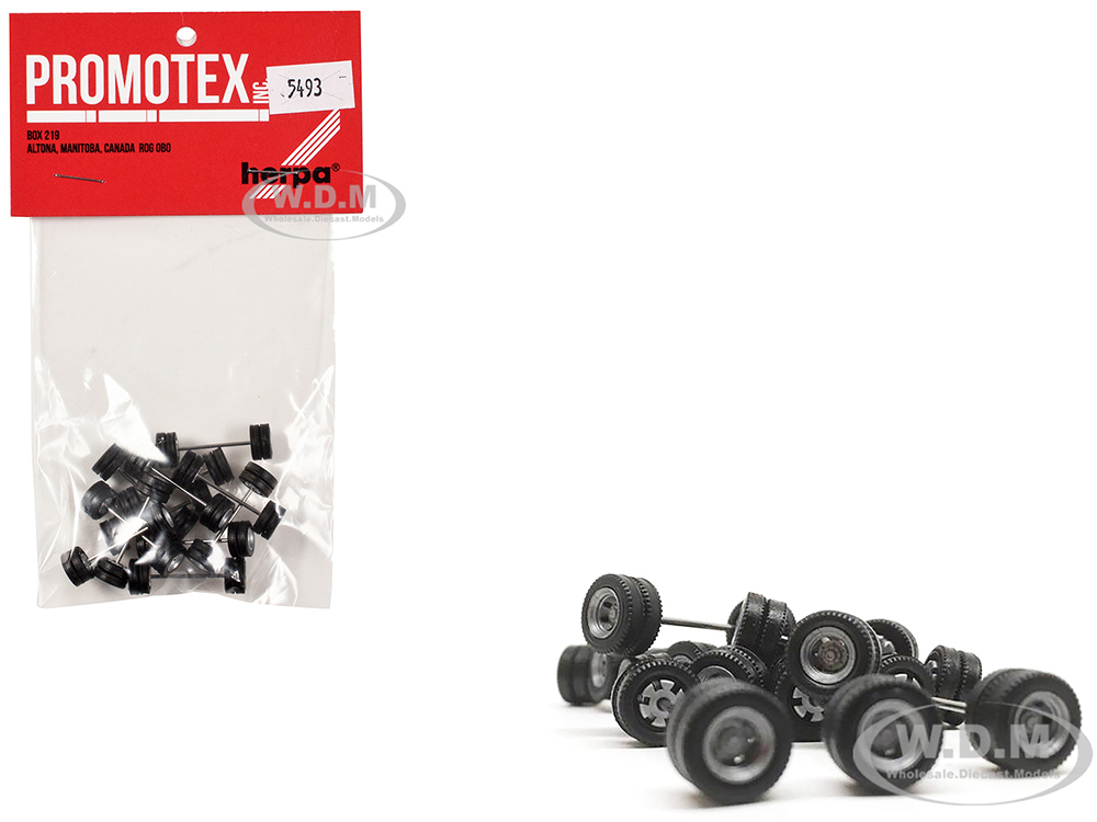 Goldhofer Trailer Wheelsets (12 Sets) 1/87 (HO) Plastic Model by Promotex