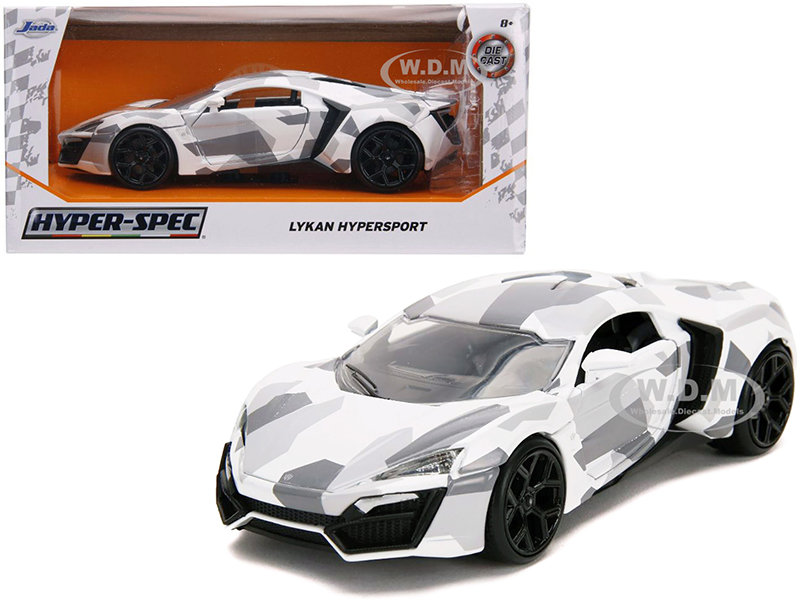 Lykan Hypersport White Camouflage Hyper-Spec 1/24 Diecast Model Car By Jada