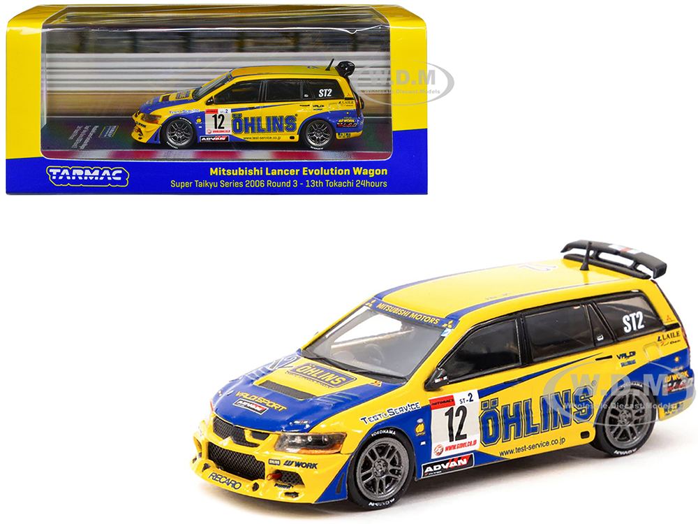 Mitsubishi Lancer Evolution Wagon RHD (Right Hand Drive) #12 Super Taikyu Series Round 3 13th Tokachi 24 Hours (2006) Hobby64 Series 1/64 Diecast Model Car by Tarmac Works