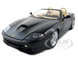 Image of Ferrari 550 Barchetta Pininfarina Black Elite Edition 1/18 Diecast Model Car by Hotwheels