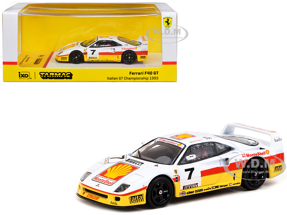 Ferrari F40 GT 7 Marco Brand "Italian GT Championship" (1993) "Hobby64" Series 1/64 Diecast Model Car by Tarmac Works