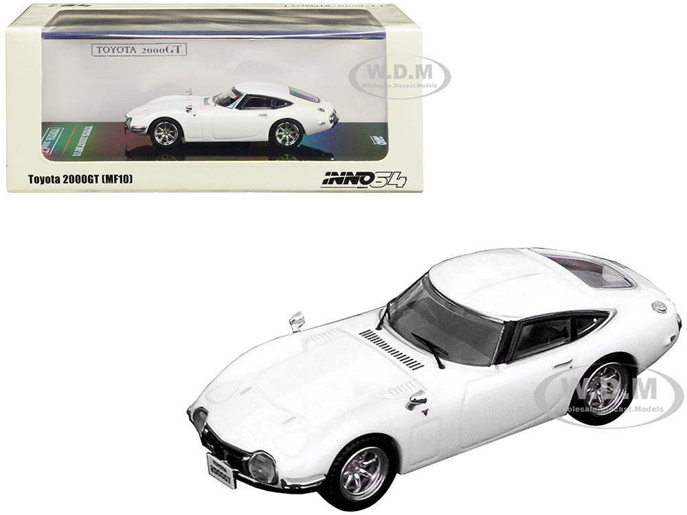 Toyota 2000GT (MF10) RHD (Right Hand Drive) Pegasus White 1/64 Diecast Model Car by Inno Models