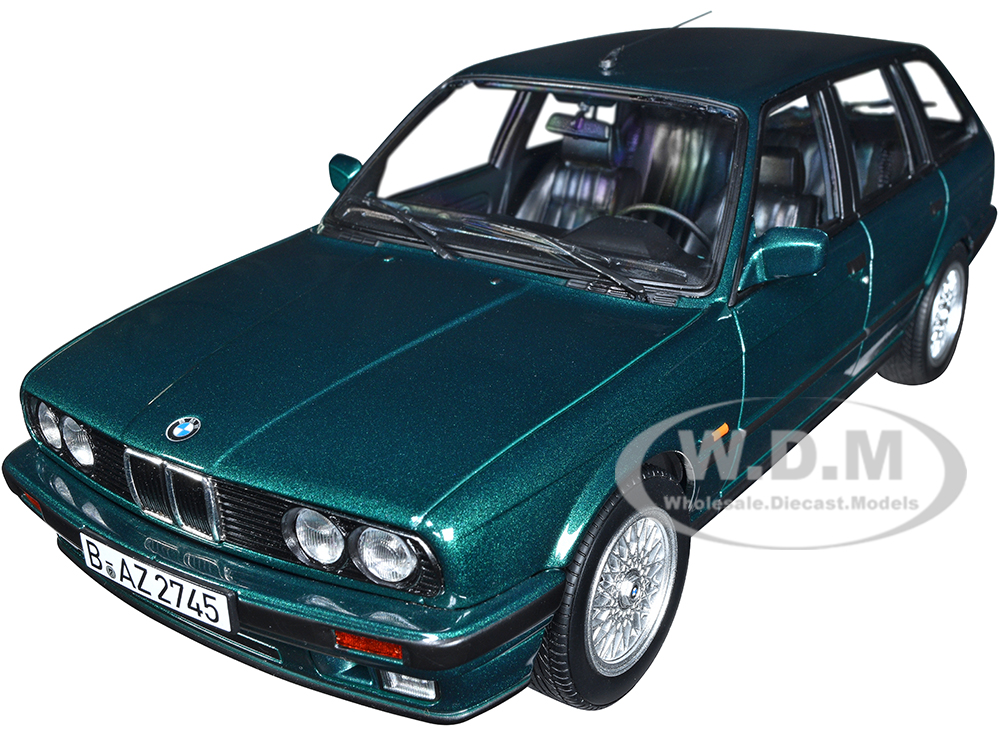 1990 BMW 325i Touring Green Metallic 1/18 Diecast Model Car by Norev
