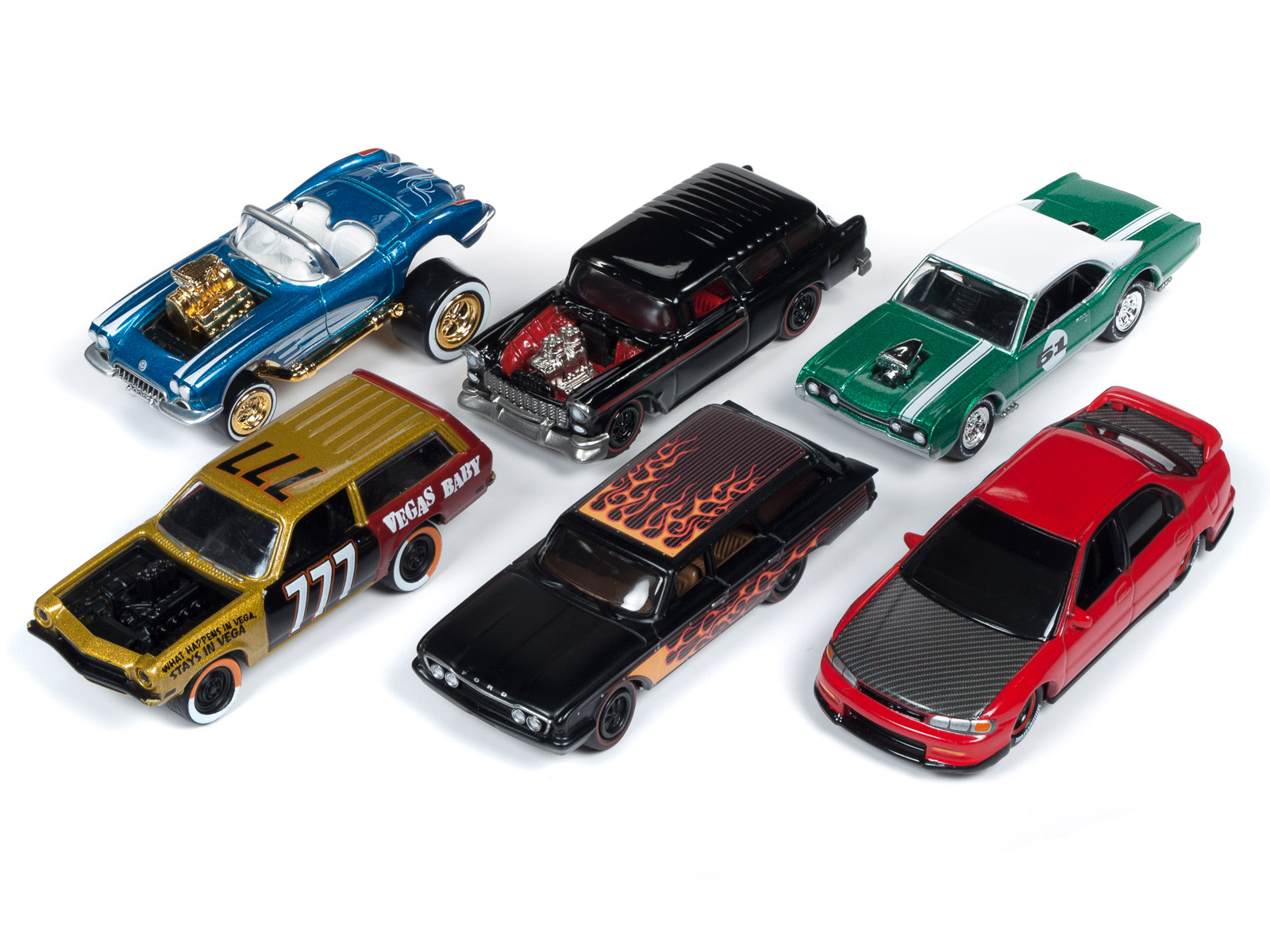 "Street Freaks" 2019 Release 2 Set B of 6 Cars Limited Edition to 3000 pieces Worldwide 1/64 Diecast Models by Johnny Lightning
