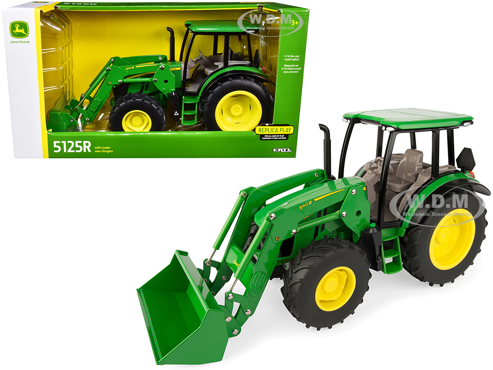 John Deere 5125R Tractor with 540R Loader 1/16 Diecast Model by ERTL TOMY