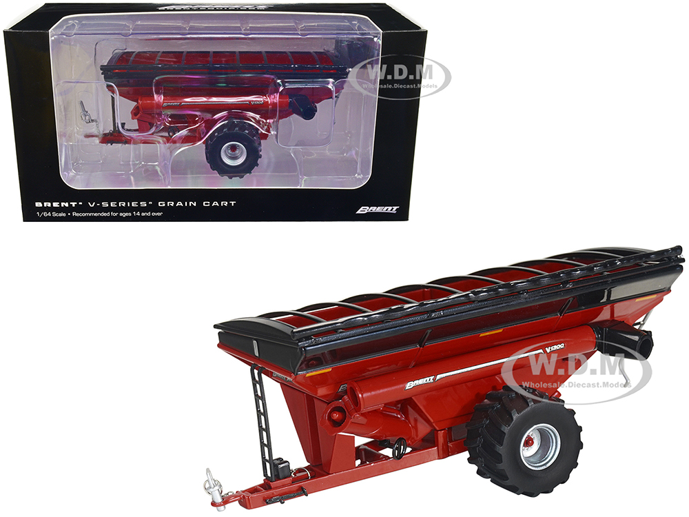Brent V1300 Grain Cart with Tires Red 1/64 Diecast Model by SpecCast