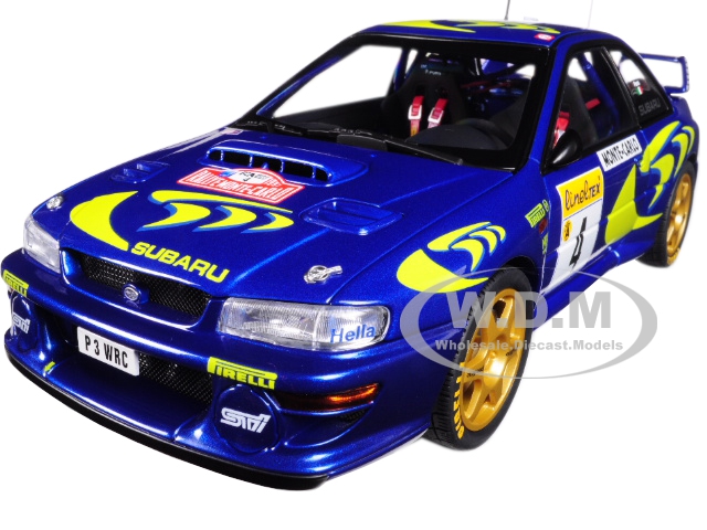 1997 Subaru Impreza WRC 4 Rally Monte Carlo Piero Liatti / Fabriziapons 1/18 Diecast Model Car by Autoart
