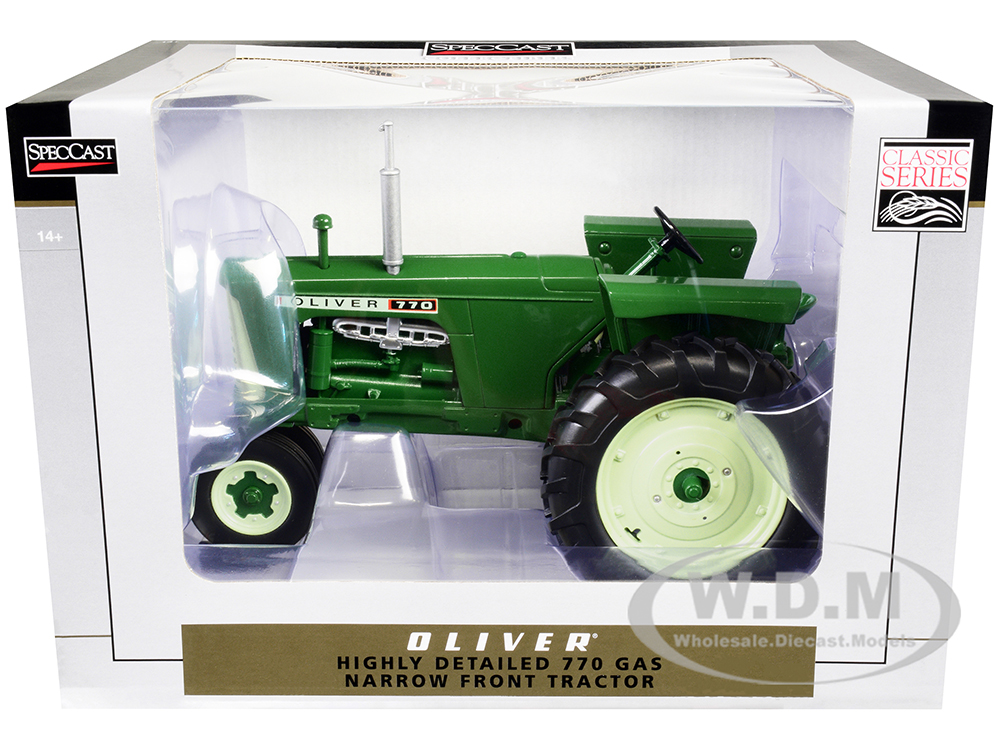 Oliver 770 Gas Narrow Front Tractor Green Classic Series 1/16 Diecast Model By SpecCast