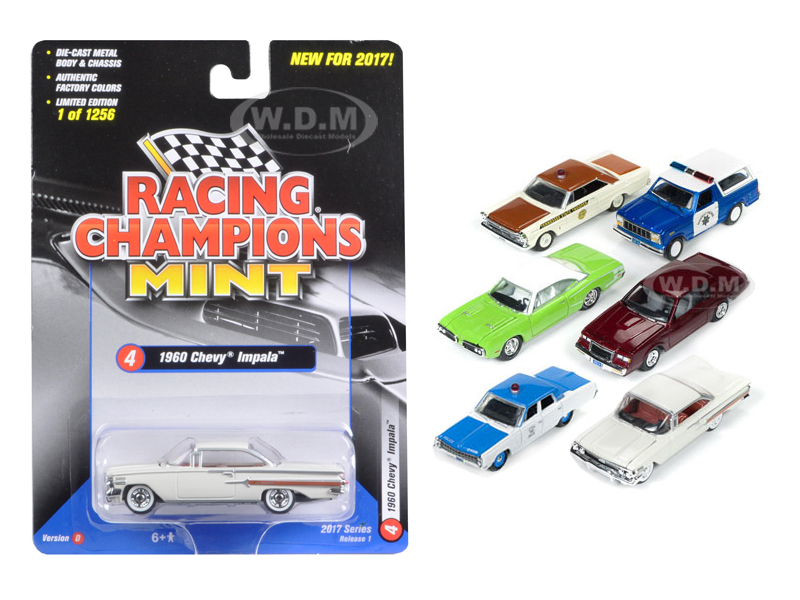 Mint Release 2017 Set D Set Of 6 Cars 1/64 Diecast Model Cars By Racing Champions